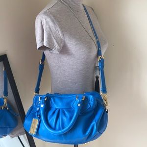Marc Jacobs stunning blue leather crossbody handbag